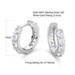 The Sparkling Circle® - 925 Sterling Silver Hexagon Diamond Hoop Earrings in White Gold by Bling Proud | Urban Jewelry Online Store