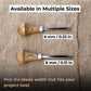 V-Parting Chisel 60 Degree with Palm Handle, 6 mm (0.24 inches)