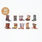 Cowboy Boot Temporary Tattoos - 10 pack