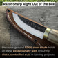 Whittling Sloyd Knife with Leather Sheath, 7.5 cm (2.95 inches) Blade