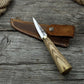 Whittling Sloyd Knife with Leather Sheath, 7.5 cm (2.95 inches)