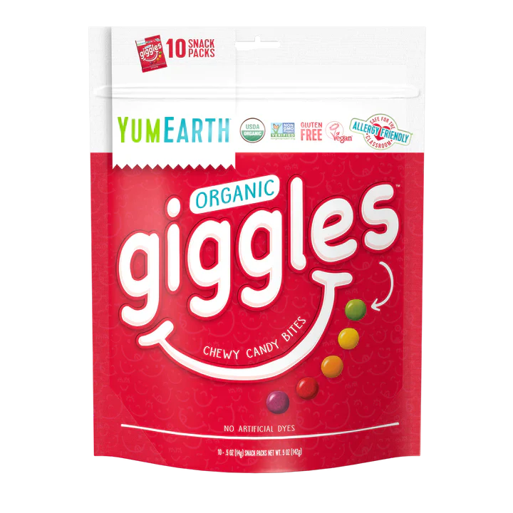 YumEarth Organic Candy Bites Giggles, Pack of 6
