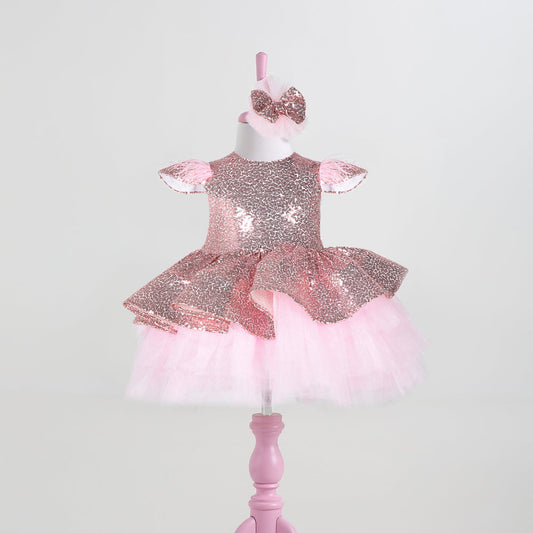 Cara Rose Gold Party Dress