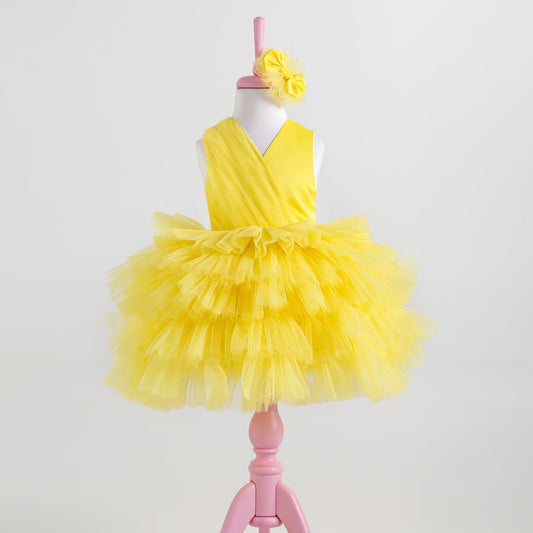 Emily Yellow Party Dress